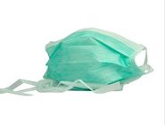 Strap Style 3 Ply Surgical Face Mask Disposable Green Color For Doctor / Patient