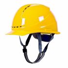 Yellow Color Construction Worker Helmet Easily Adjustable To Fit Heads