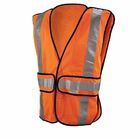Outdoor Work Reflective Safety Vest , Orange High Visibility Reflective Vest