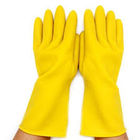 Yellow Petroleum Resistant Gloves High Elasticity Smooth Interior Treatment