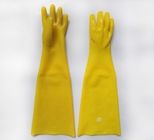 Long Sleeve Oil Proof Work Gloves Yellow Color Suitable For Both Men And Women