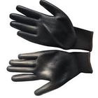 Black Hot Oil Resistant Gloves , Safety Work Gloves Smooth Interior Treatment