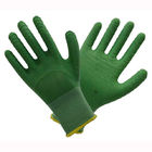 Green Color Latex Work Gloves Flexible Exceptional Dexterity And Fit