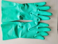15mil 3D Diamond Grain Nitrile Heavy Duty Industry Gloves Flocking Puncture Oilproof Chemical Resistant