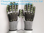 Oilfield HPPE TPR Impact Protective Work Gloves Sandy Nitrile Coating Anti Impact Cut Resistant Gloves