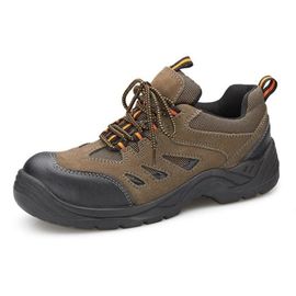 Classic Steel Toe Safety Trainers Water Resistant Leather Upper Customized Color