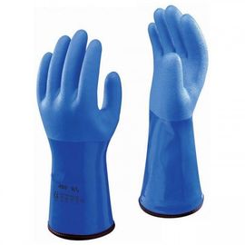 Acrylic Liner Protective Work Gloves , Chemical Resistant Gloves Blue Color