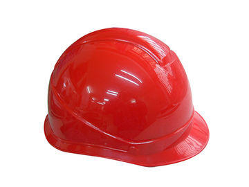 Industrial ABS Construction Safety Helmets , Red Construction Helmet
