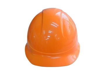 Orange Construction Safety Helmets Excellent Impact Resistance Performance