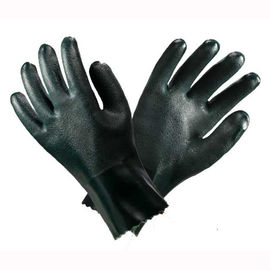 Black PVC Work Gloves Cold Protection With Good Mechanical Resistance