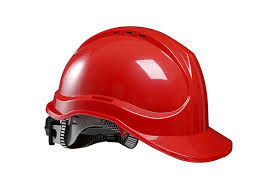 Red Color Construction Safety Helmets Excellent Impact Resistance Performance