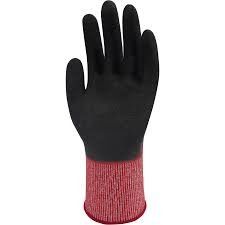 Size 6-11 Nitrile Palm Coated Work Gloves Knit Wrist Polyester Liner