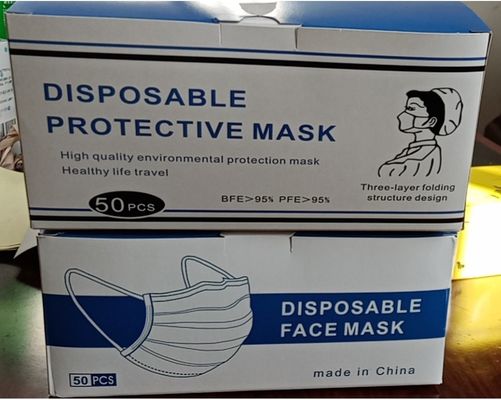 3 Ply Earloop Disposable Protective Mask For School Public Transportation