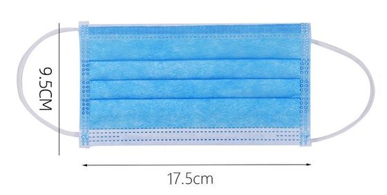 17.5cmX9.5cm 3 Ply Earloop Disposable Protective Mask