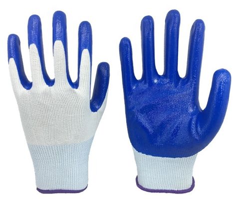 32 Grams Firm Grip  Nnitrile Coated Hand Gloves Non Slip For Gardening