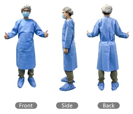 AAMI Level 1 SMS 25gsm Disposable Infection Control Gowns Open Back