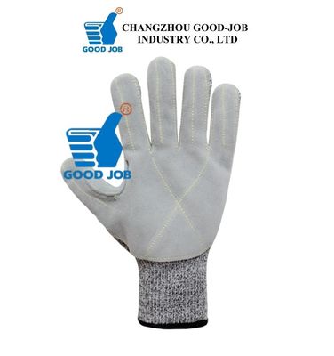 HPPE Polyethylene Puncture Resistant Cow Leather Level 5 Gloves