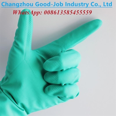 18mil NBR Industry Gloves Unlined Flocking Oilproof Puncture Chemical Resistant