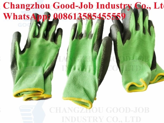 Bamboo Fiber Biodegradable 13 Gauge PU Coated Protective Work Gloves For Gardening Enviromentally Friendly