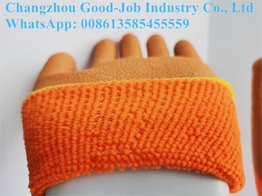 Winter Thermal Flocking Protective Work Gloves Cold Resistant Foam Latex