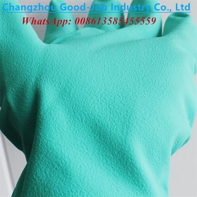 15mil Heavy Duty Industry Chemical Protective Work Gloves Sandy Nitrile