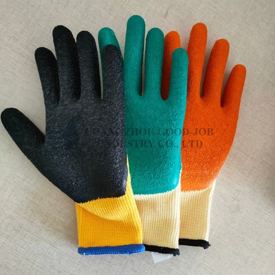 21 Yarn Knitted Industrial Working Gloves Latex Coated Free Sample