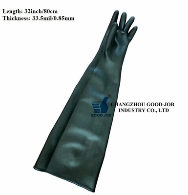 Pharmaceutical Sandy Long Sleeve Neoprene Gloves 80cm 31.5inch